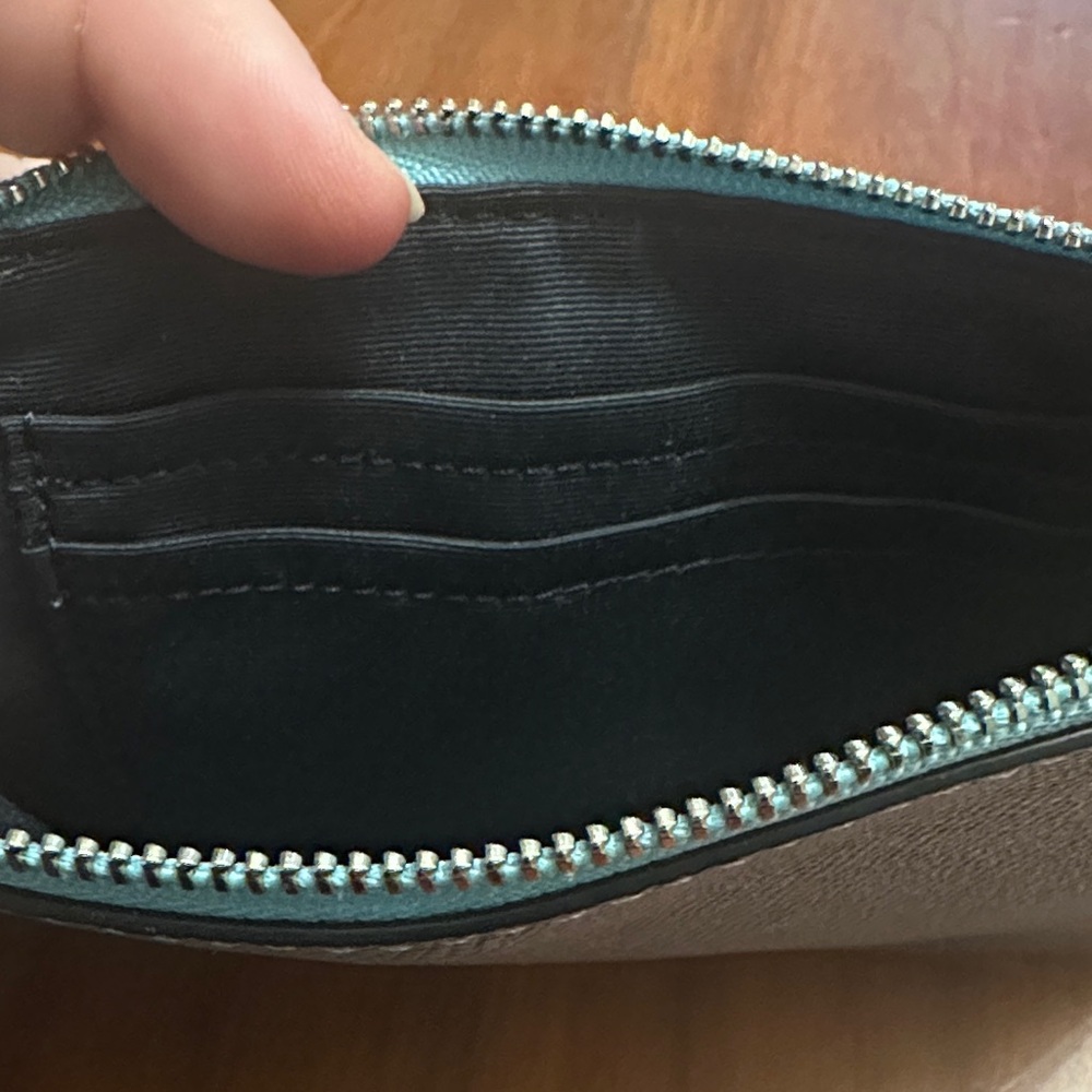 Coach Metallic Blue Wristlet - Picture 5 of 8